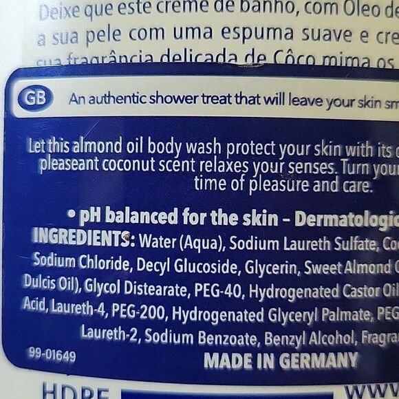 NIVEA GERMANY HUGE 25 OZ WELCOME SUNSHINE COCONUT TROPICAL pH balanced Body Wash - Picture 7 of 8